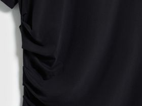 Футболка с драпировкой, Черный