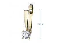 Серьги из желтого золота с бриллиантами э0301сг01160300