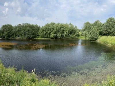 Озеро Глядинское с дамбой и водосбросом