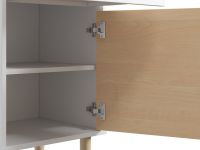 Стеллаж Дикинс 45x190 Береза/Белый