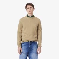 Однотонный хлопковый свитер Lacoste с круглым вырезом