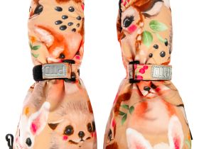 Варежки текстильные для девочек