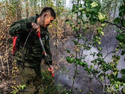В Томпонском районе локализован лесной пожар у села Теплый Ключ и поселка Хандыга