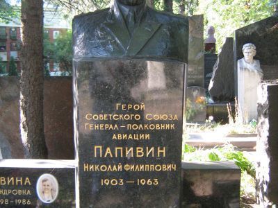 Могила - Папивин Николай Филиппович (1903-1963), Герой Советского Союза