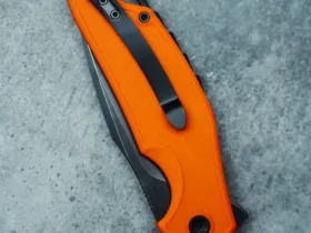 Складной нож Mr.Blade Wyvern blackwash, сталь AUS-8, рукоять оранжевый FRN