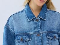 Джинсовая куртка-рубашка оверсайз, Синий