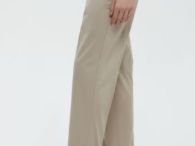 Брюки из хлопка полуприлегающего силуэта