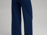 Джинсы широкого кроя с эластичным поясом