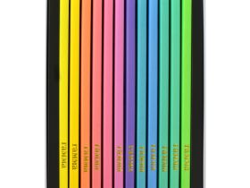 Набор карандашей цветных Гамма 12 цв, квадратные, пастельн., заточен., метал. пенал