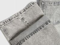 Джинсы Wide leg с металлическим декором для девочек, Серый