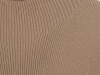 Вязаное платье в рубчик с воротником-стойкой, Коричневый