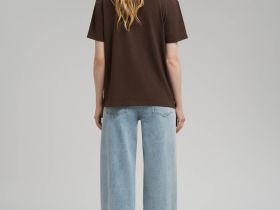 Футболка прямого кроя из джерси