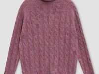 Свитер с косами с добавлением шерсти