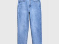 Джинсы Mom с высокой посадкой, Голубой