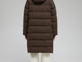 Длинный пуховик с натуральным пухом