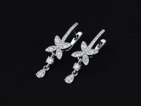 Серьги из белого золота с бриллиантами э0901сг04196200