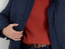 Полупальто утепленное с воротником-стойкой