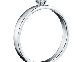 Помолвочное кольцо из белого золота с бриллиантом э4001кц12155000