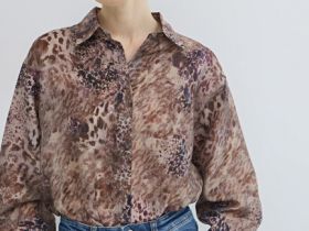 Рубашка из лиоцелла, Оранжевый