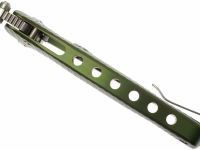 Нож складной LionSteel SR1A GS GREEN, сталь D2 Satin Finish, рукоять алюминий (Solid®), зелёный