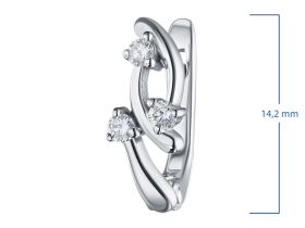 Серьги из серебра с бриллиантами э0601сг04211014