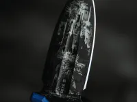 Тактический нож N.C. Custom Grave 2.0 Ultramarines blackwash, сталь AUS-10, рукоять Blue Elastron