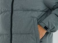 Утеплённая куртка с воротником-стойкой, Серый