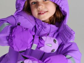 Варежки текстильные для девочек