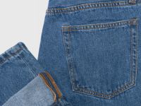 Прямые джинсы, Синий