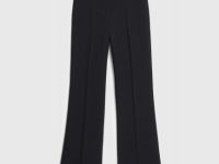 Расклёшенные брюки с ремнём, Черный