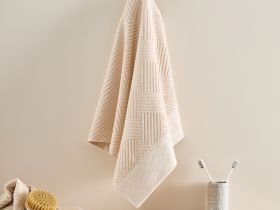 Полотенце махровое Zigzag, бежевое