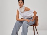 Платок шейный Божественный/Divina, бежевый II