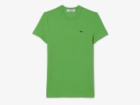 Женская хлопковая футболка Lacoste классического приталенного кроя