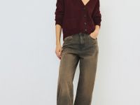 Кардиган из мягкой пряжи с шерстью, Фиолетовый