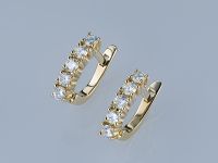 Серьги из желтого золота с бриллиантами э0301сг10161600