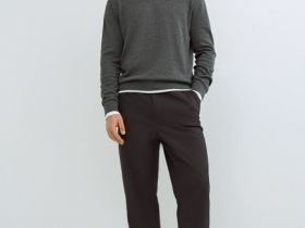 Джемпер с имитацией футболки, Серый