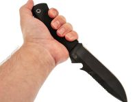 Нож для выживания Шторм, сталь У8 с антибликовым покрытием, рукоять эластрон