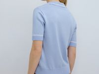 Джемпер-поло с коротким рукавом, Голубой