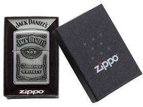 Зажигалка ZIPPO Jack Daniels® с покрытием High Polish Chrome, латунь/сталь, серебристая, 38x13x57 мм