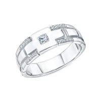 Серебряное кольцо с фианитами