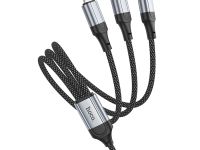 Кабель Hoco X102 (USB) 3 в 1 Lightning/Micro USB/Type-C 100см 2.4A (черный)