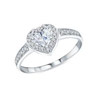 Серебряное кольцо с фианитами