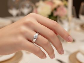 Классическое кольцо из белого золота э4712кц01220883_white