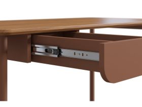 Письменный стол Дорис-2 120x60 Коричневый/Терракотовый