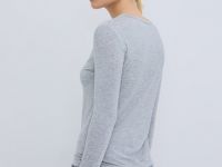 Лонгслив с шёлком, Серый
