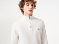 Мужской хлопковый свитер Lacoste на молнии с высоким воротом