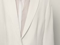 Однобортный жакет с добавлением льна