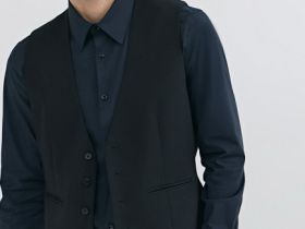 Жилет из структурной ткани, Черный