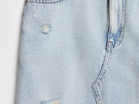 Джинсовая юбка мини, Голубой