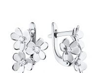 Серьги из серебра с бриллиантами э0601сг03185300